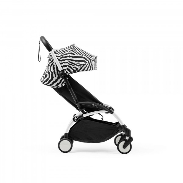 Poussette yoyo 3 châssis blanc pack 6+ zebra - wild collection Stokke