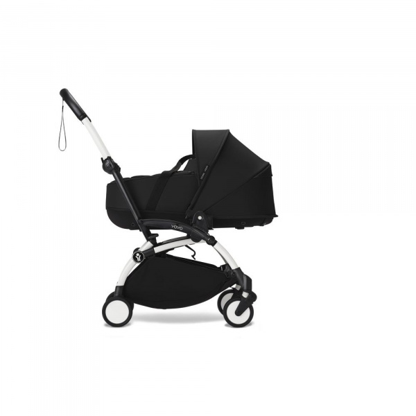 Poussette duo yoyo 3 - châssis blanc pack 6+ et nacelle noir Stokke