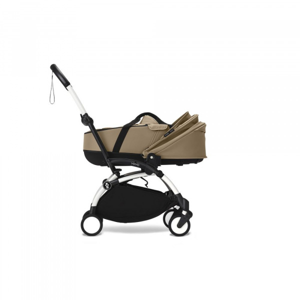 Poussette duo yoyo 3 - châssis blanc pack 6+ et nacelle noir Stokke