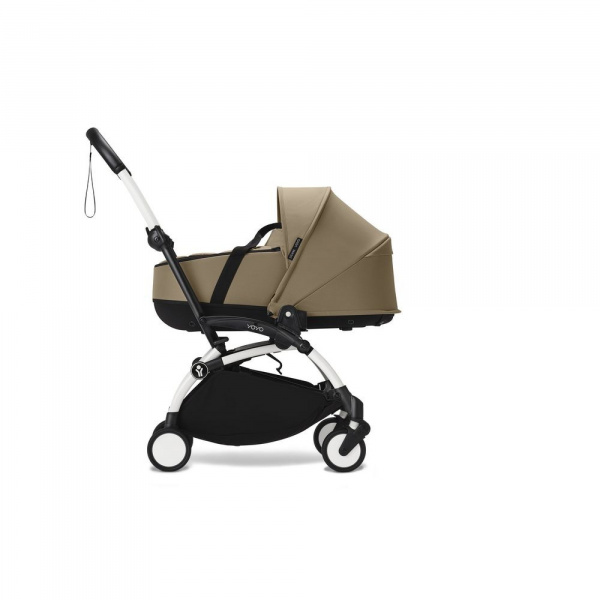 Poussette duo yoyo 3 - châssis blanc pack 6+ et nacelle noir Stokke
