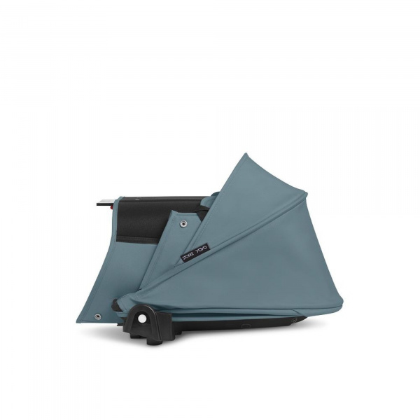 Poussette duo yoyo 3 - châssis blanc pack 6+ et nacelle aqua Stokke