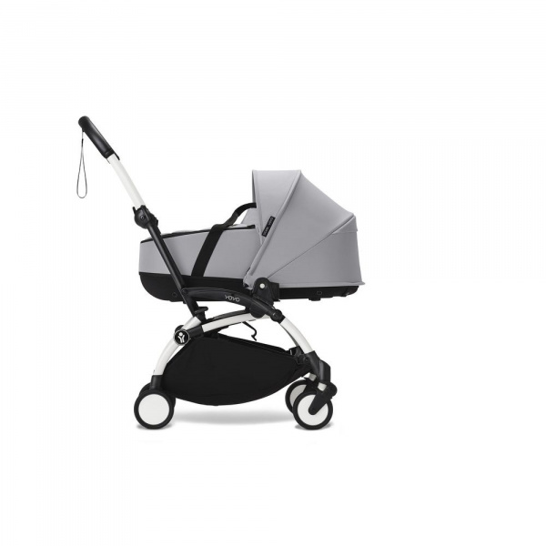 Poussette duo yoyo 3 - châssis blanc pack 6+ et nacelle noir Stokke