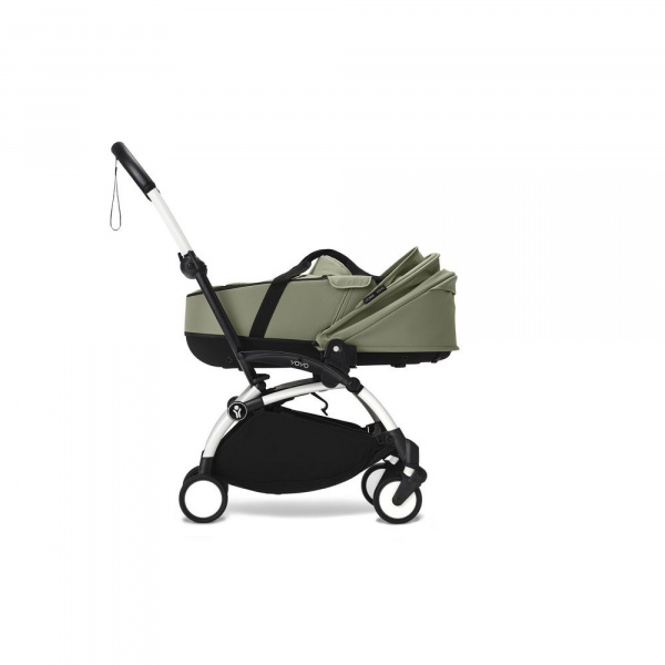 Poussette duo yoyo 3 - châssis blanc pack 6+ et nacelle noir Stokke