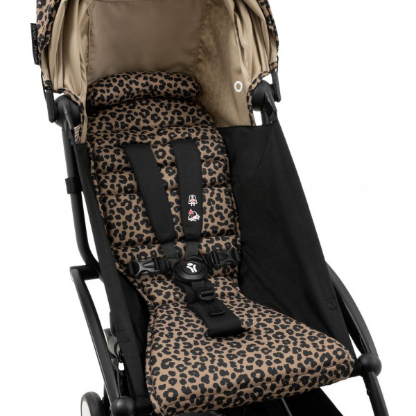 Poussette complète yoyo 3 châssis noir pack 0+ et 6+ leopard / noir Stokke