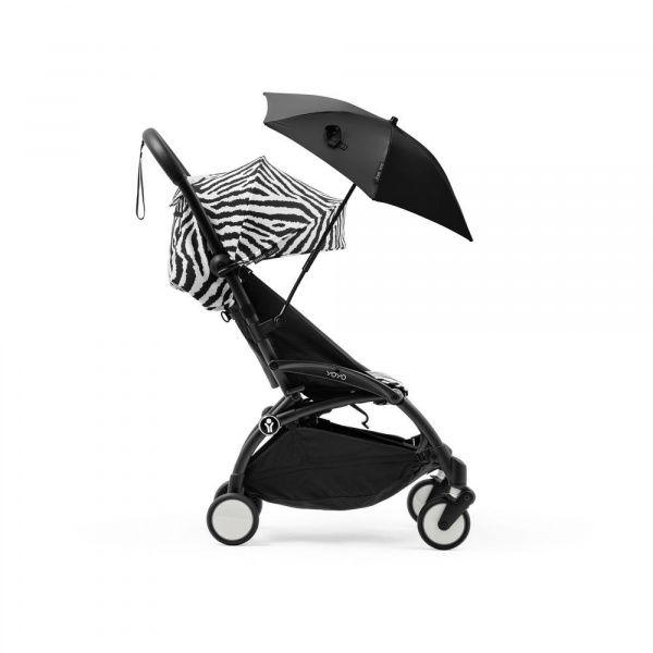 Poussette complète yoyo 3 châssis noir pack 0+ et 6+ zebra / noir Stokke
