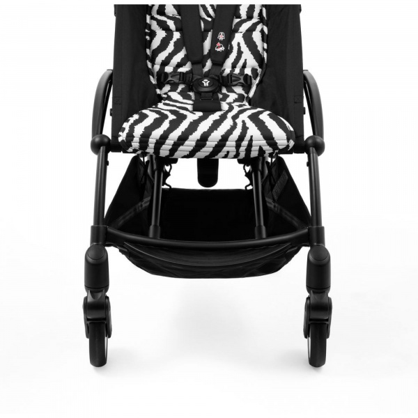 Poussette duo yoyo 3 - châssis noir pack 6+ et nacelle zebra / noir Stokke