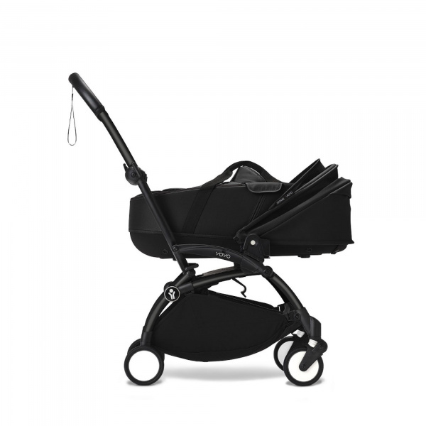 Poussette duo yoyo 3 - châssis noir pack 6+ et nacelle zebra / noir Stokke
