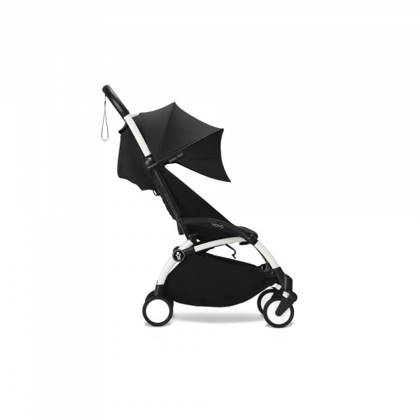 Poussette duo yoyo 3 pack 6+ et siège auto cloud g black - chassis blanc - noir Stokke