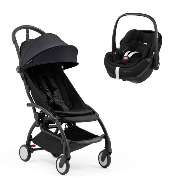 Poussette duo yoyo 5 + siège auto pebble 360 pro 2 black Stokke