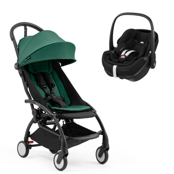Poussette duo yoyo 5 + siège auto pebble 360 pro 2 forest Stokke