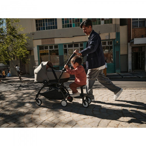 Poussette complète yoyo 3 châssis noir pack 0+ et 6+ stone Stokke