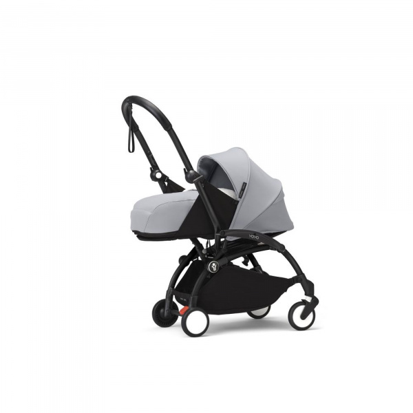 Poussette complète yoyo 3 châssis noir pack 0+ et 6+ stone Stokke