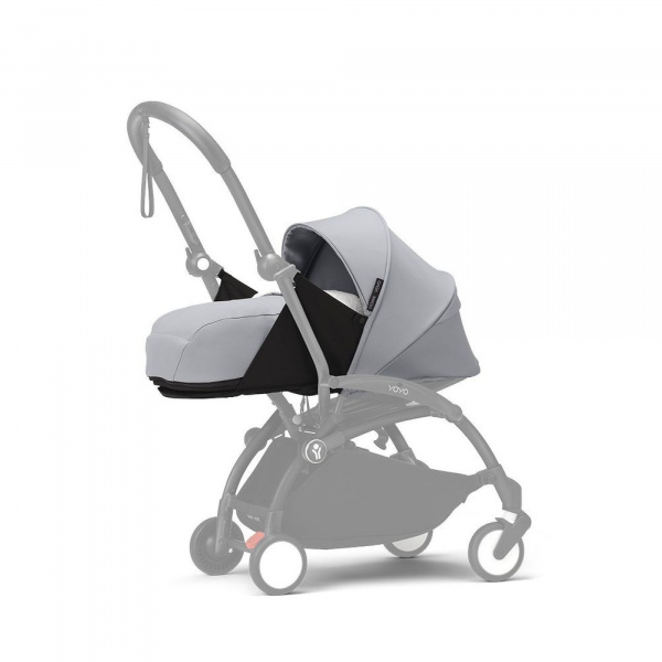 Poussette complète yoyo 3 châssis blanc pack 0+ et 6+ stone Stokke