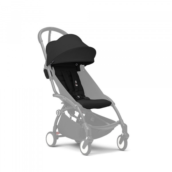 Poussette complète yoyo 3 châssis noir pack 0+ et 6+ noir Stokke