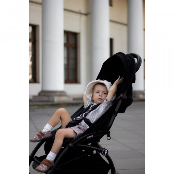 Poussette complète yoyo 3 châssis blanc pack 0+ et 6+ noir Stokke