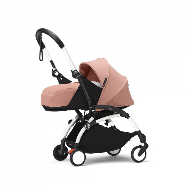 Poussette complète yoyo 3 châssis blanc pack 0+ et 6+ ginger Stokke