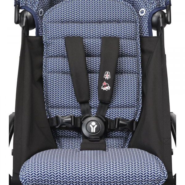 Poussette complète yoyo 3 châssis blanc pack 0+ et 6+ bleu air france Stokke
