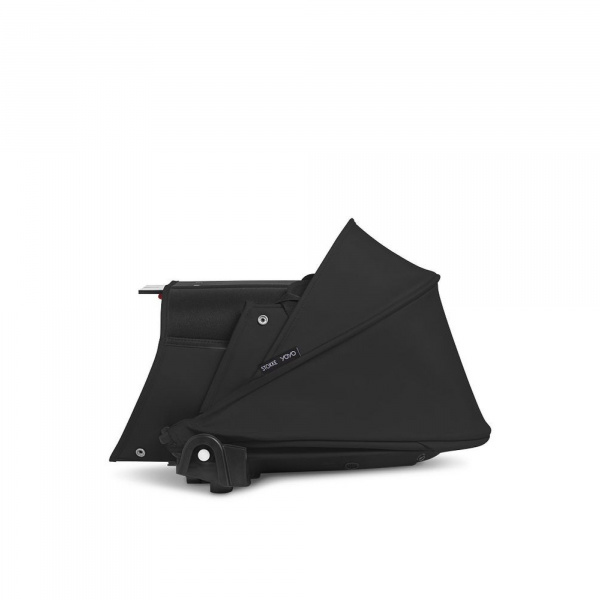 Poussette duo yoyo 3 - châssis noir pack 6+ et nacelle noir Stokke