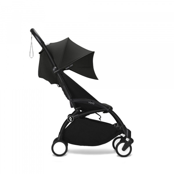 Poussette duo yoyo 3 - châssis noir pack 6+ et nacelle noir Stokke