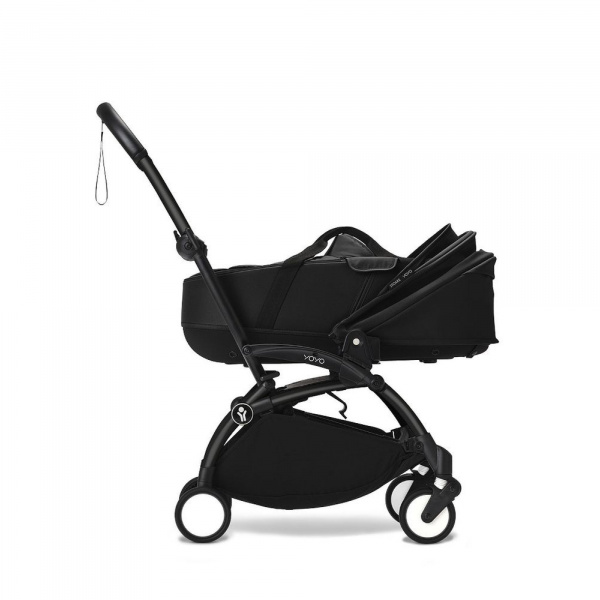 Poussette duo yoyo 3 - châssis noir pack 6+ et nacelle noir Stokke