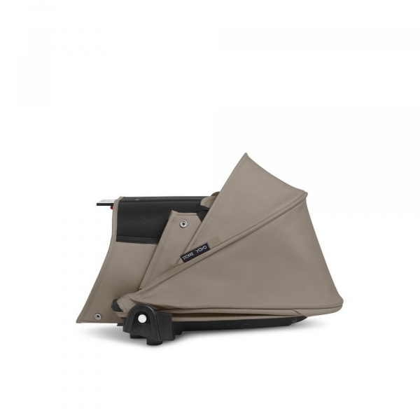 Poussette duo yoyo 3 - châssis noir pack 6+ et nacelle stone Stokke