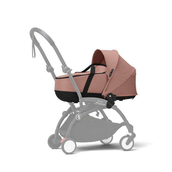 Poussette duo yoyo 3 - châssis noir pack 6+ et nacelle ginger Stokke