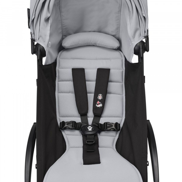 Poussette duo yoyo 3 - châssis noir pack 6+ et nacelle stone Stokke
