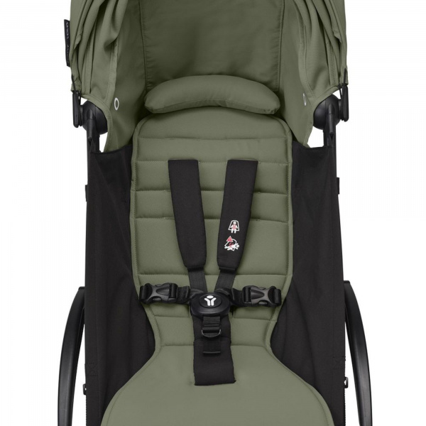 Poussette duo yoyo 3 - châssis noir pack 6+ et nacelle olive Stokke