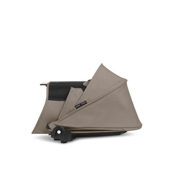 Poussette trio yoyo 3 pack 6+ + siège auto cloud t plus black + nacelle yoyo - châssis blanc - taupe Stokke