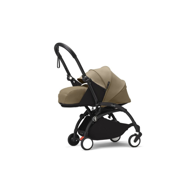 Poussette trio yoyo 3 - châssis noir pack 0+ & 6+ toffee + siège auto izi go modular x2 by besafe Stokke