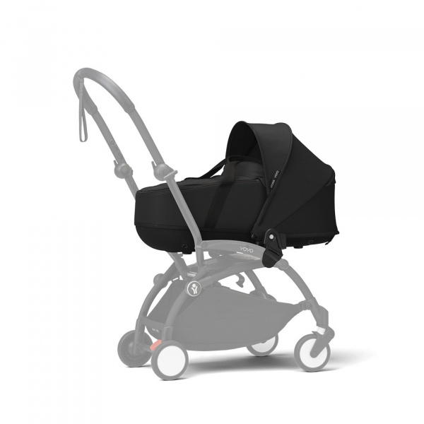 Poussette trio yoyo 3 pack 6+ + siège auto cloud t plus beige + nacelle yoyo - châssis noir - léopard / noir Stokke