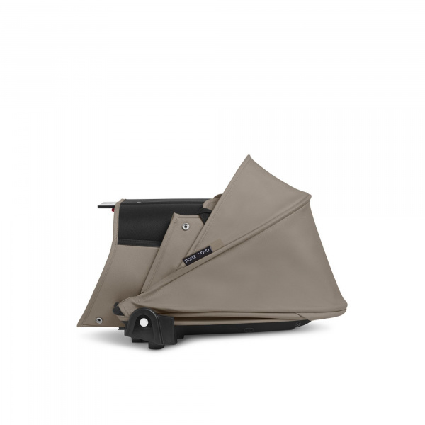 Poussette trio yoyo 3 pack 6+ + siège auto cloud t plus beige + nacelle yoyo - châssis noir - taupe Stokke