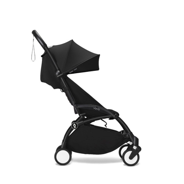 Poussette trio yoyo 3 pack 0+ & 6+ + siège auto cloud t black - châssis noir - noir Stokke