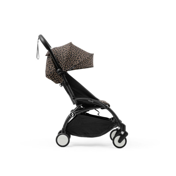 Poussette trio yoyo 3 pack 0+ & 6+ + siège auto cloud t black - châssis noir - léopard / noir Stokke