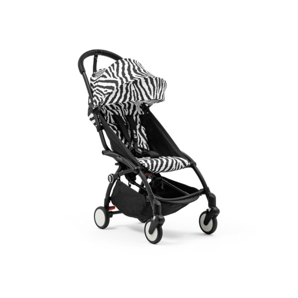Poussette trio yoyo 3 pack 0+ & 6+ + siège auto cloud t black - châssis noir - zebra / noir Stokke