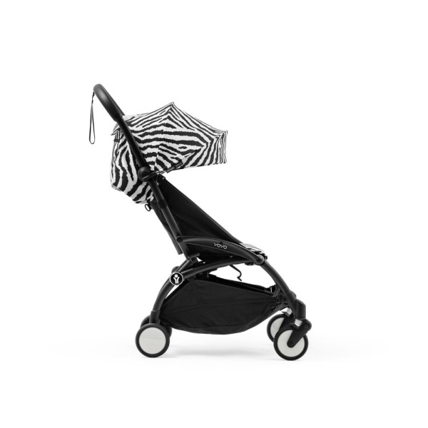 Poussette trio yoyo 3 pack 0+ & 6+ + siège auto cloud t black - châssis noir - zebra / noir Stokke