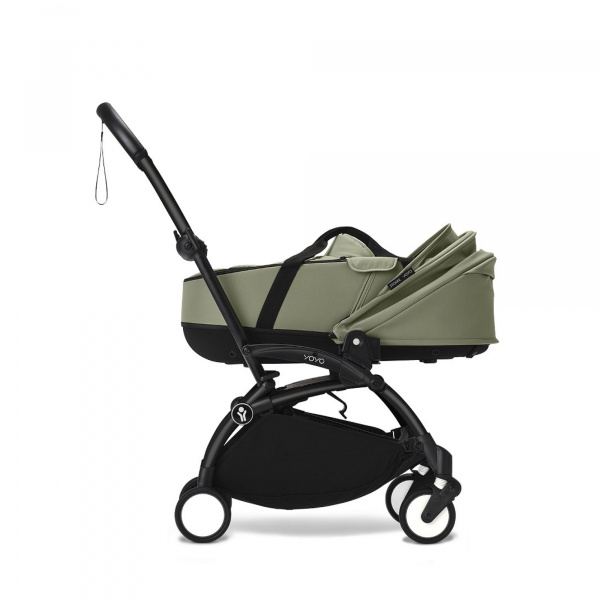 Poussette trio yoyo 3 pack 6+ + siège auto cloud t plus black + nacelle yoyo - châssis noir - olive Stokke