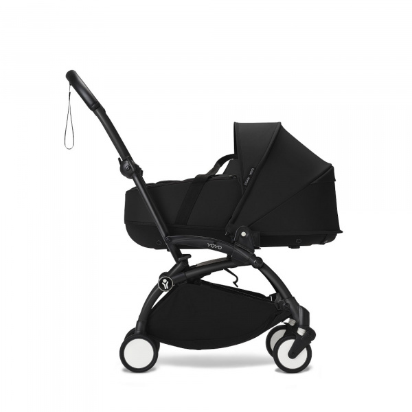 Poussette trio yoyo 3 pack 6+ + siège auto cloud t plus black + nacelle yoyo - châssis noir - léopard / noir Stokke