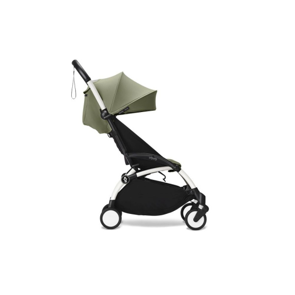 Poussette trio yoyo 3 pack 0+ & 6+ + siège auto cloud t black - châssis blanc - olive Stokke
