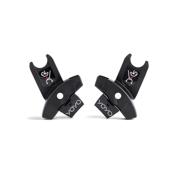 Poussette trio yoyo 3 pack 0+ & 6+ + siège auto cloud t black - châssis blanc - léopard / noir Stokke