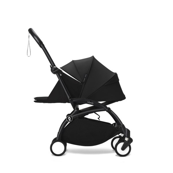 Poussette trio yoyo 3 pack 0+ & 6+ + siège auto cloud t black - châssis blanc - léopard / noir Stokke