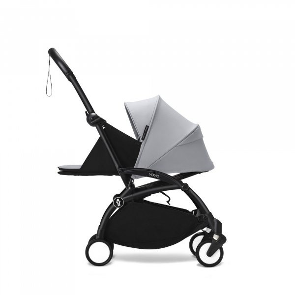 Poussette trio yoyo 3 pack 0+ & 6+ + siège auto cloud t plus black - châssis blanc - stone Stokke