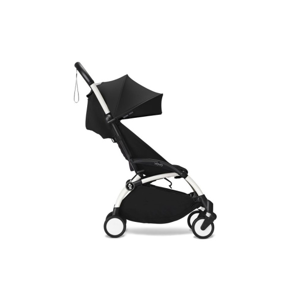 Poussette trio yoyo 3 pack 0+ & 6+ + siège auto cloud t black - châssis blanc - noir Stokke