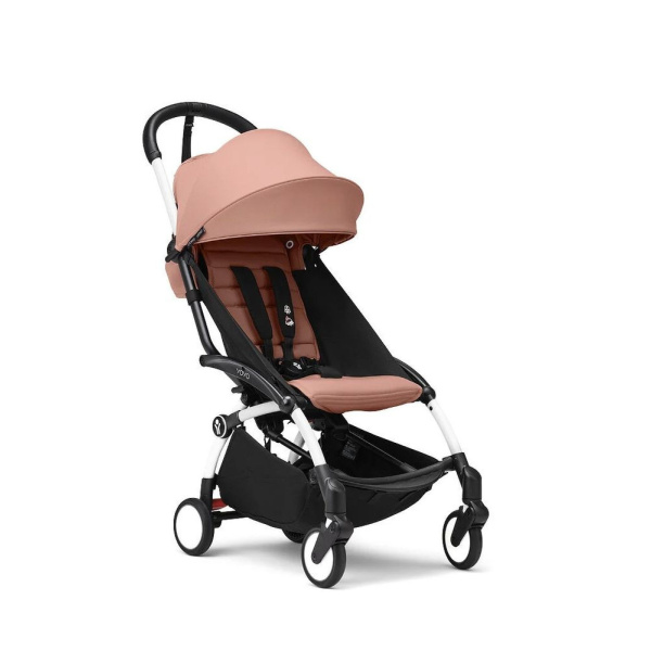 Poussette trio yoyo 3 pack 0+ & 6+ + siège auto cloud t black - châssis blanc - ginger Stokke