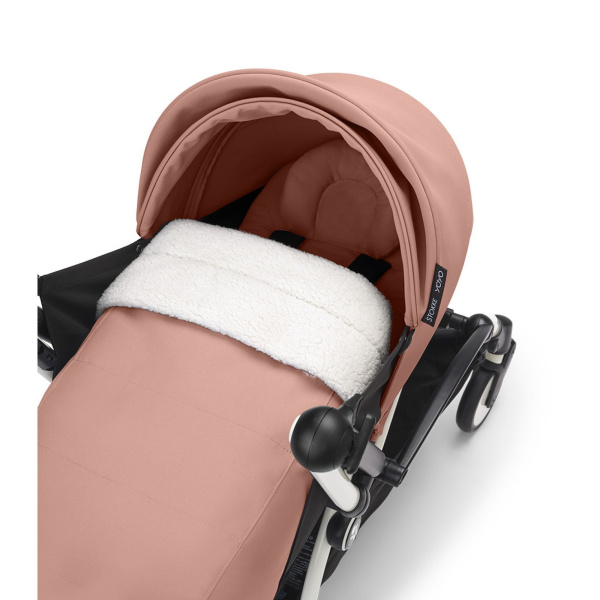 Poussette trio yoyo 3 pack 0+ & 6+ + siège auto cloud t black - châssis blanc - ginger Stokke