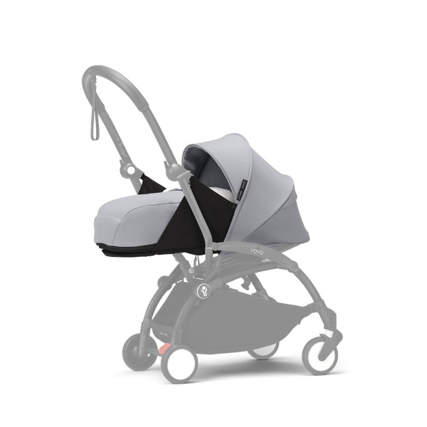 Poussette trio yoyo 3 pack 0+ & 6+ + siège auto cloud t black - châssis blanc - stone Stokke