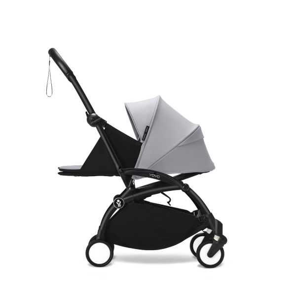 Poussette trio yoyo 3 pack 0+ & 6+ + siège auto cloud t black - châssis blanc - stone Stokke