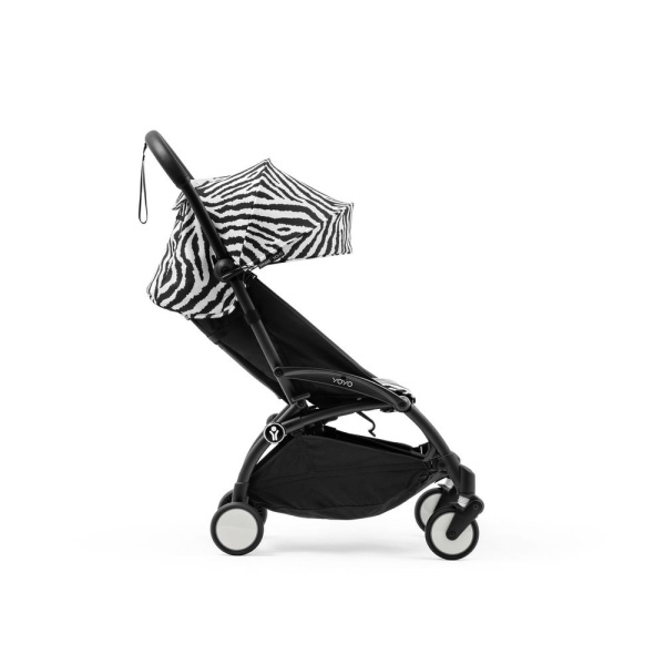 Poussette trio yoyo 3 pack 6+ et siège auto cloud g black + nacelle yoyo - chassis noir - zebra / noir Stokke