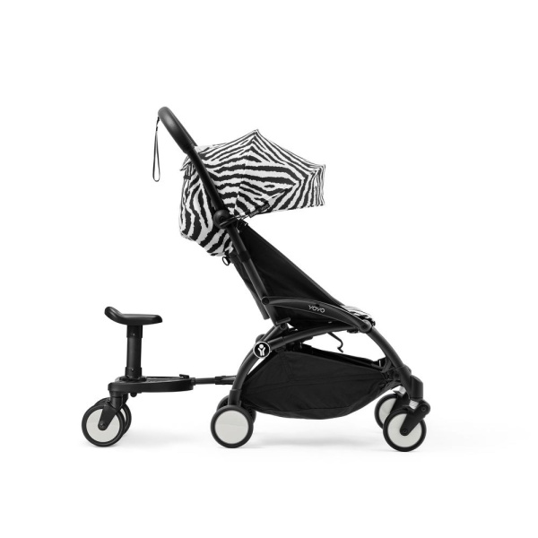 Poussette trio yoyo 3 pack 6+ et siège auto aton b2 black + nacelle yoyo - chassis noir - zebra / noir Stokke