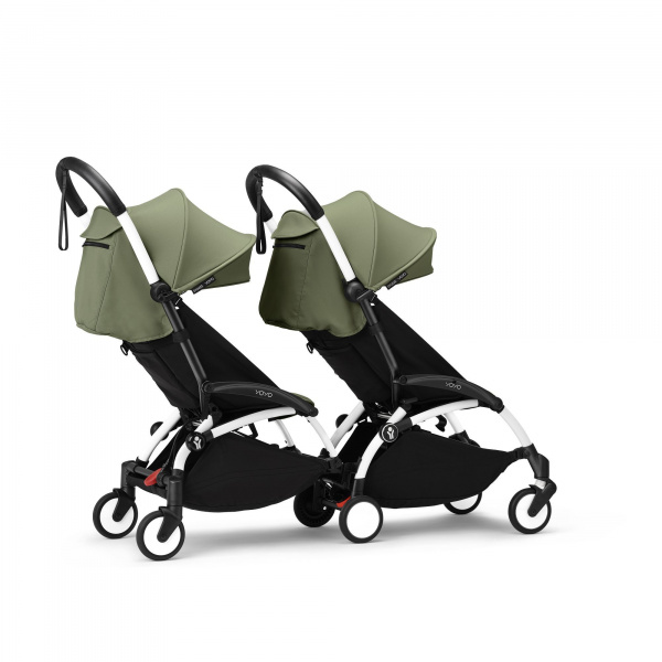 Châssis yoyo 3 connect blanc avec assise pack 6+ zebra - wild collection Stokke